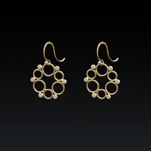 Coronet Lace Earrings - Gold