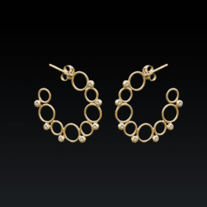 Doily Lace Hoops - Gold