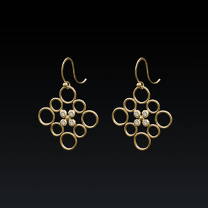 Roseground Lace Earrings - Gold