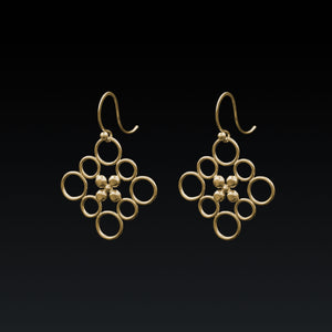 Roseground Lace Earrings - Gold