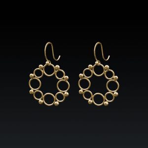 Rosette Lace Earrings - Gold