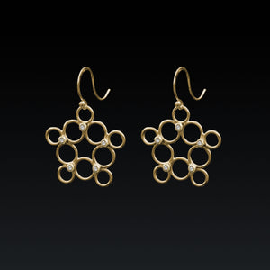 Star Lace Earrings - Gold