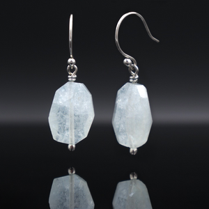 Faceted Freeform Aquamarine Drops