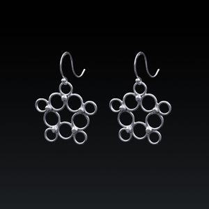 Star Lace Earrings - Silver